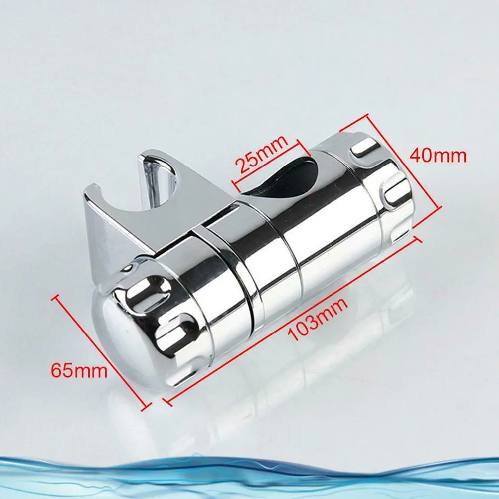 1PC Chrome Shower Rail Head Slider Holders Adjustable 22-25mm Bracket For Slide Bar Adjustable Chrome Plated Bathroom Pipe