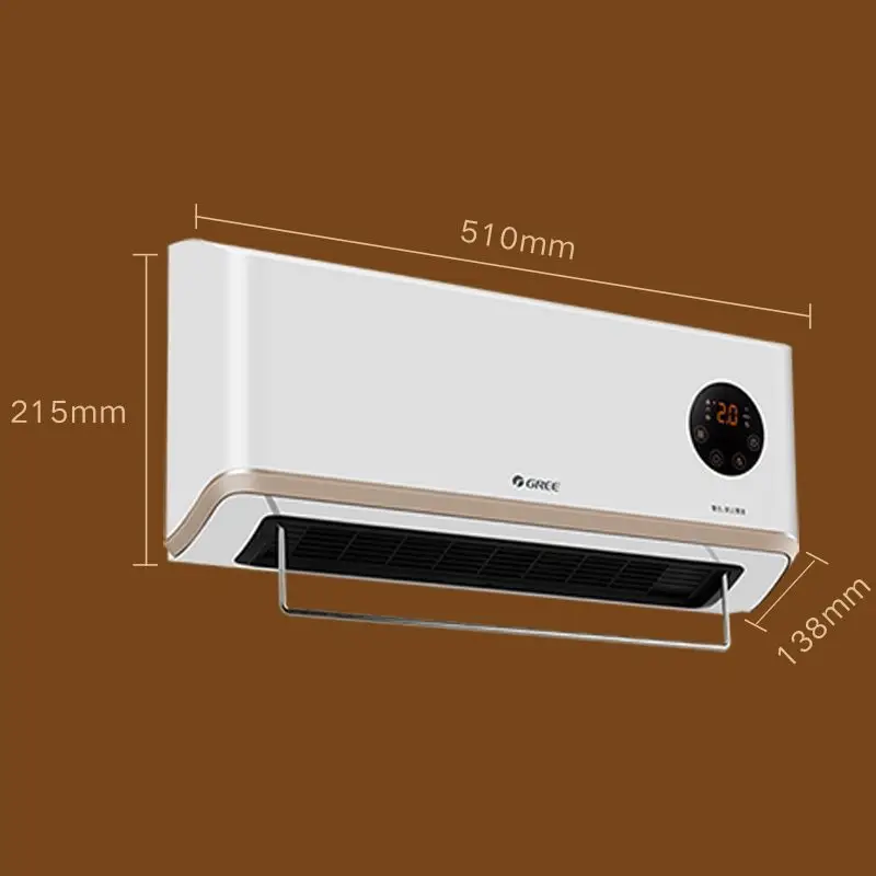 Wall-Mounted Electric Heater for Bathroom Energy-Saving Quick Heating Waterproof Hot Air Blower for Household