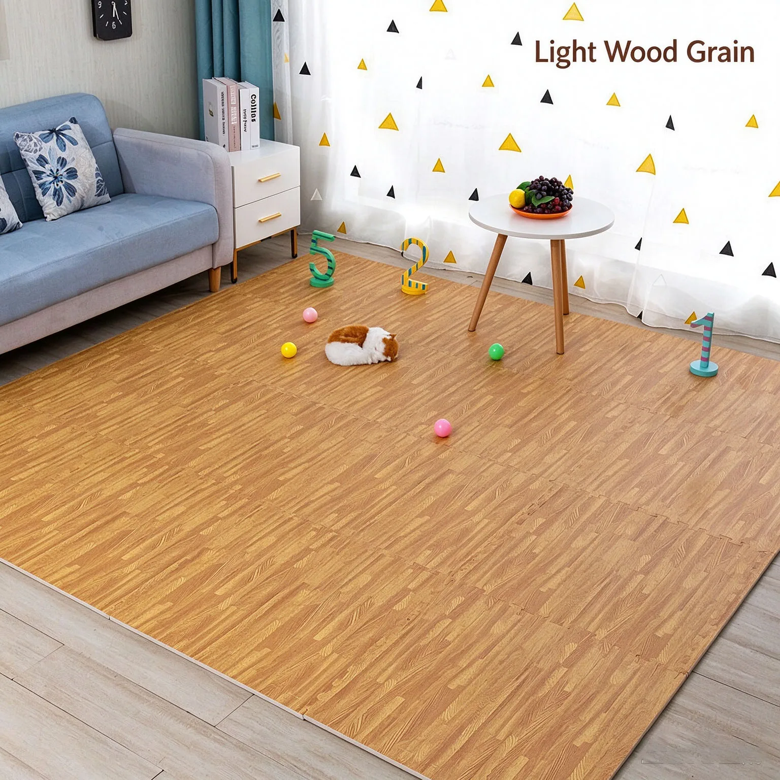 8/12/16Pcs Non-Slip Soundproof Interlocking EVA Foam Floor Tiles, High Density Mat for Home Gym,  Playroom, Pet Area, Garage