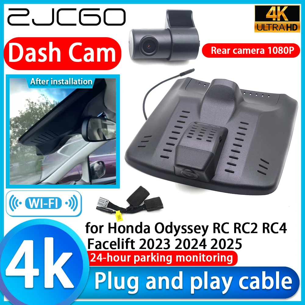 

for Honda Odyssey RC RC2 RC4 Facelift 2023 2024 2025 4K DVR Dash Cam Car Camera UHD Sony Lens 24h Parking Monitor Video Recorder