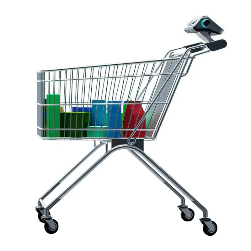 Supermarkt winkelwagen All-in-One POS-systeem terminalmachine NFC Bluetooth USB 10.1" touchscreen 1920x1080 resolutie 1D/2D