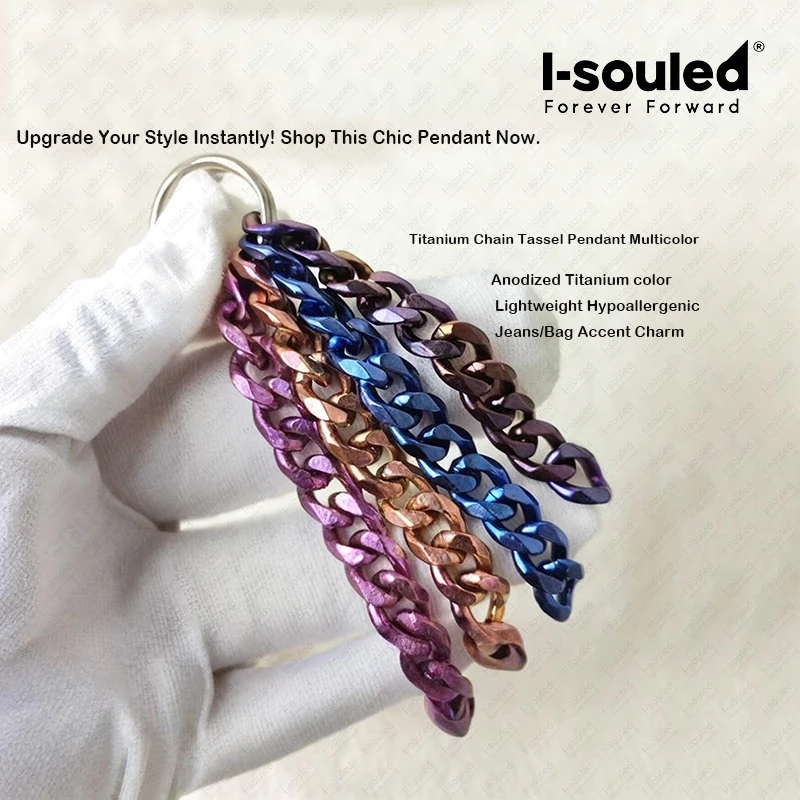 

New Fashion Titanium Chain Tassel Pendant Multicolor Lightweight for Bags Jewelry Jeans Accessories Gift