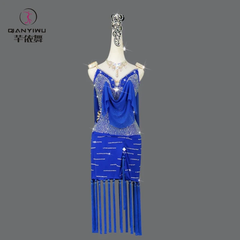 Nuevo Vestido de Baile Latino, Ropa de Actuación, Falda Sexy con Flecos para Mujer, Ropa de Práctica de Baile de Salón, Disfraz de Cabaret, Vestido de Fiesta, Samba para Damas fiesta vestuario flamenco trajes samba com