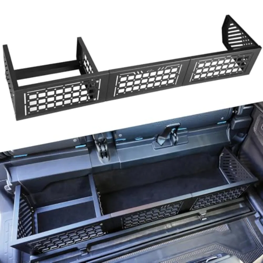 Under Seat Storage Molle Panel for 2006-2014 2017-2026 Ridgeline Crew Cab Durable Black Steel, Space-Saving Truck Underseat Org