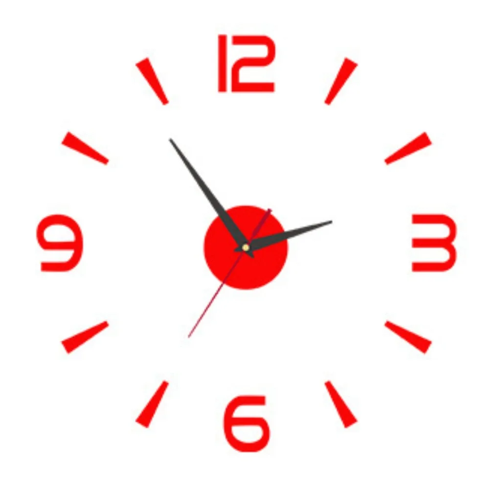 Frameless DIY Wall Clock Without Punching Acrylic Night Light Arrows Decal Wall Mechanism Wall Decoration Home Silent Clock