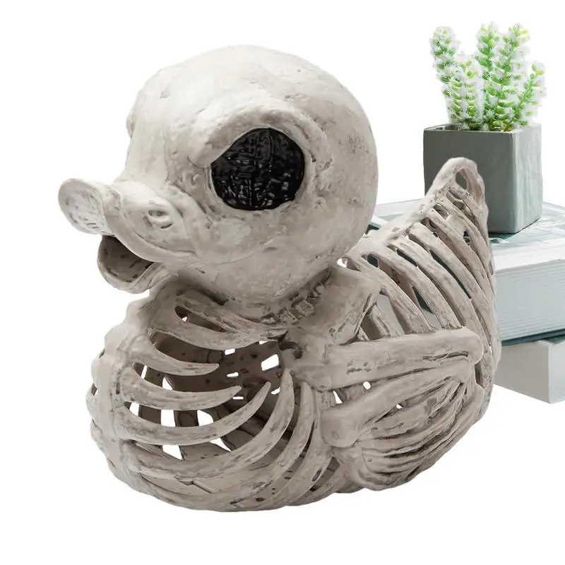 Skeleton Duck Halloween Decor 4.5inch Spooky Halloween Decor Creepy Decoration Spooky Cute Indoor Outdoor Prop For Bedroom