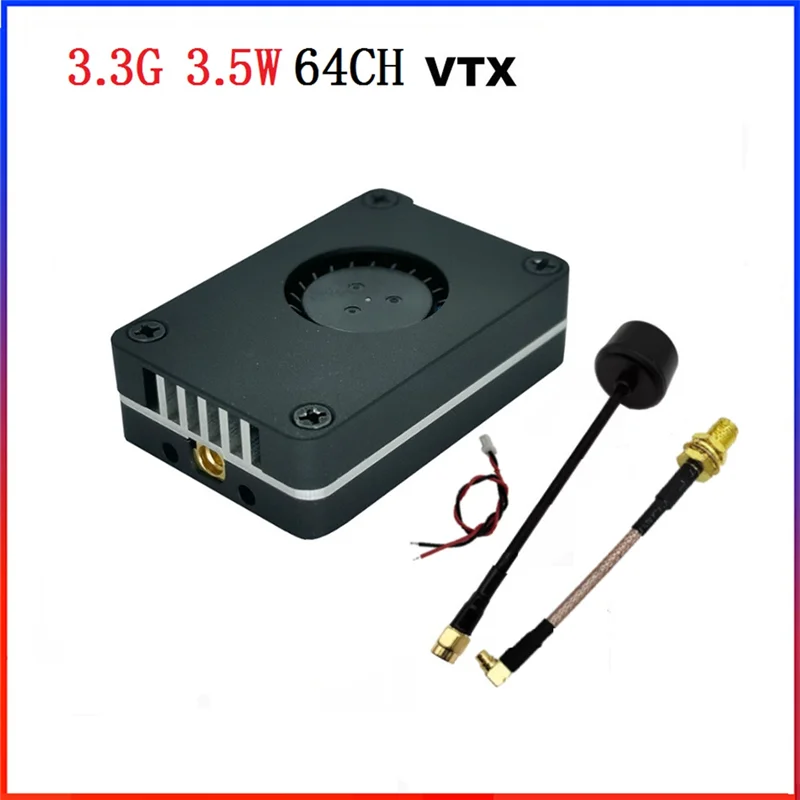 ABJF-VTX-F5 3.3G VTX 3.5W 64CH FPV Pemancar Transmisi Gambar Analog Nirkabel Pemancar Transmisi Gambar