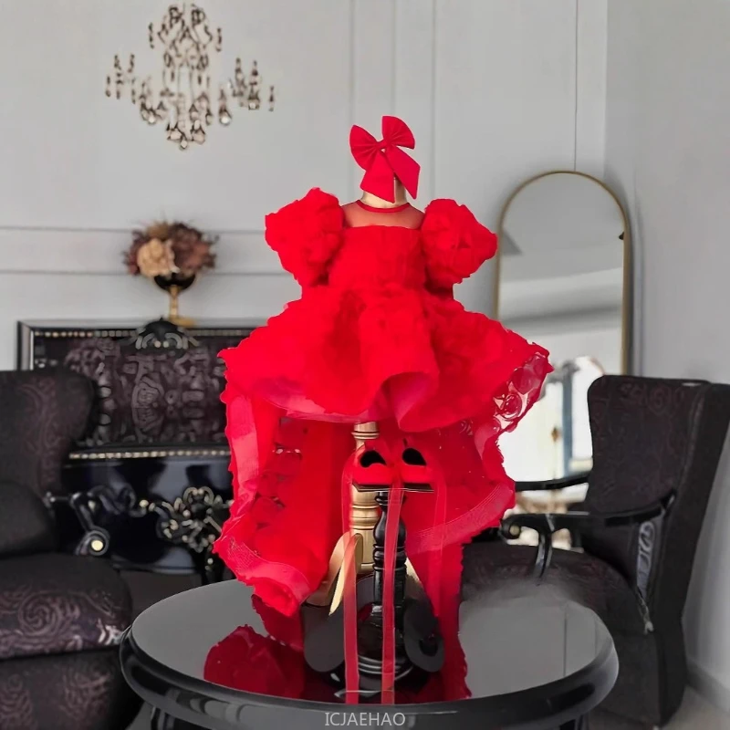 

Party Dress 2025 Children Girls Princess Piano Recital Dresses Flower Girl Wedding Gown Costume Kids Birthday Performance Outfit