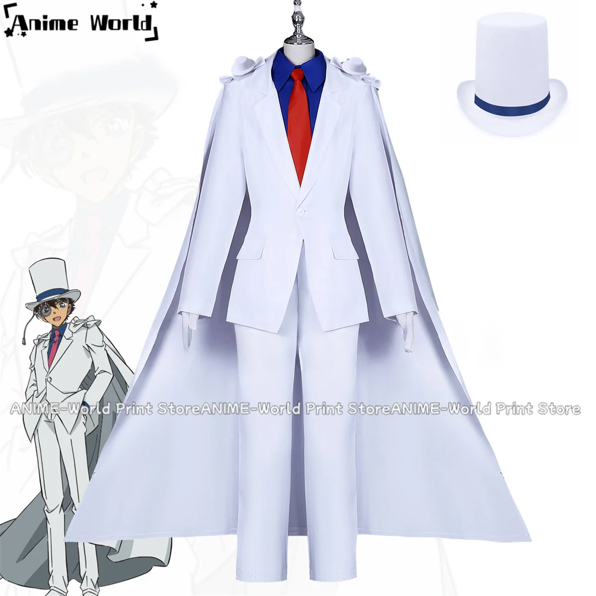 

Kuroba Kaito Cosplay Costume Carnival Uniform Anime Halloween Costumes for Fans Game Role Play Full Set Outfit for Cosplay Love