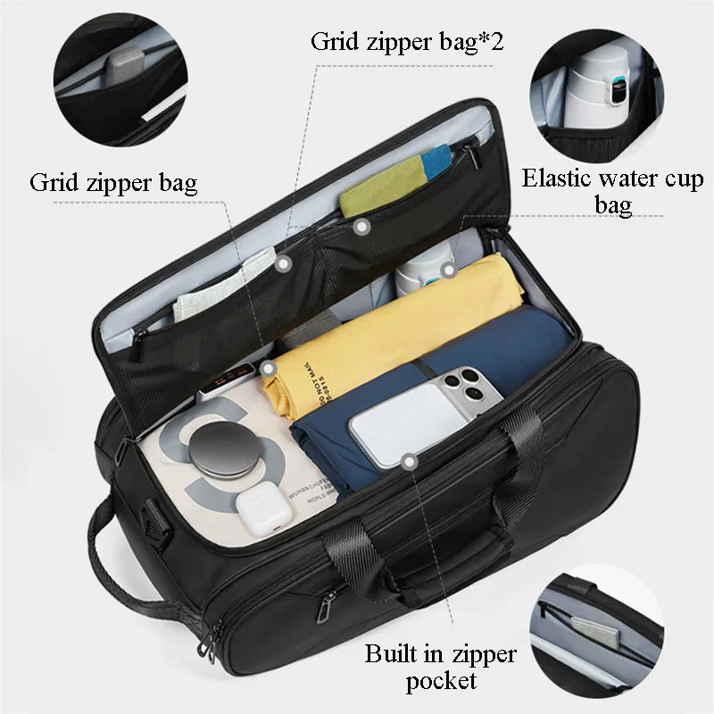 Tennis Bag, Large Capacity, Lightweight, Multifunctional Sports Badminton Backpack, Single Shoulder Portable Pick Ball Bag - view 4