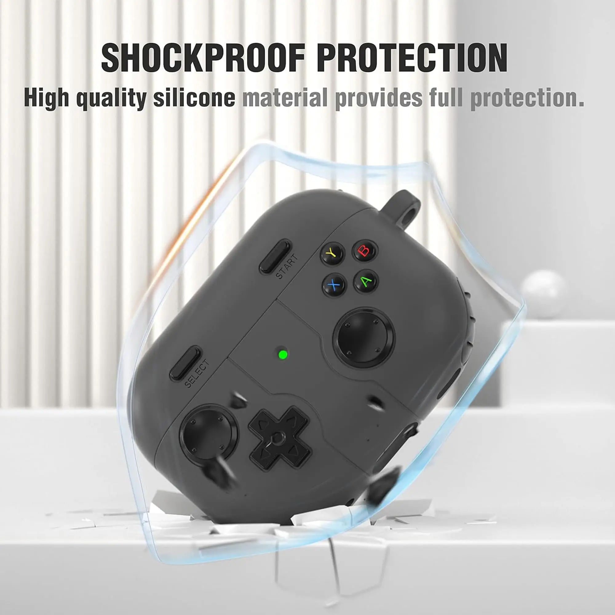 لسامسونج غالاكسي براعم 3 / براعم 3 برو حافظة من السيليكون المقاوم للصدمات لعبة سماعة اكسسوارات مع هوك لسامسونج غالاكسي براعم 3 برو