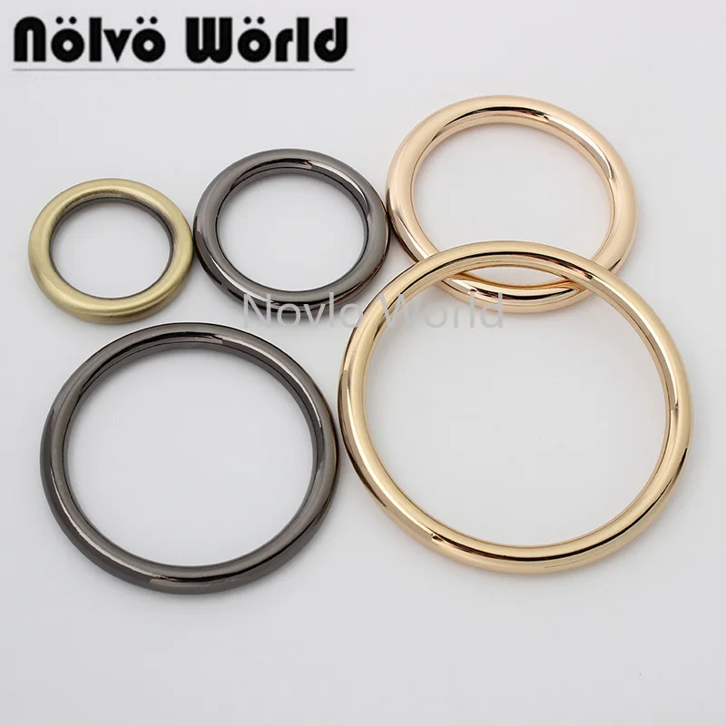 10-50 Stuks 5 Kleuren 25 32 44 50 63Mm 6.0Mm Draad Legering Gelast O Ringen Voor purse Strap Connector Gesp O Ringen Tas Hardware