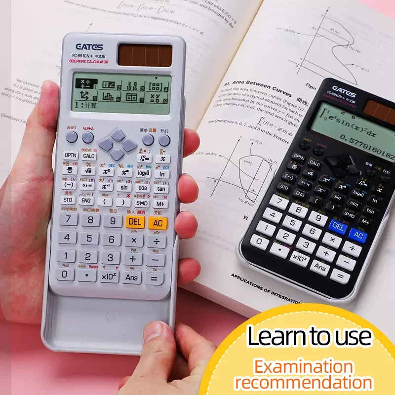 Professional Dual Power Supply Scientific Calculator with LCD Notepad 498 Functions Portable Upgrade for Students