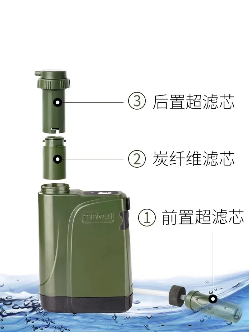 Emergency portable electric water purifier, field survival water purifier, self-driving camping filter equipment L800