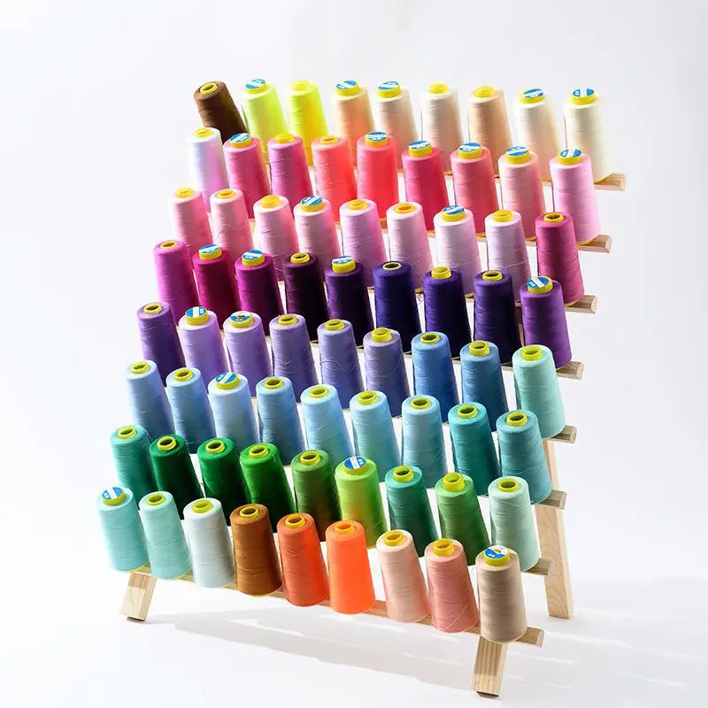 Foldable Wooden Thread Holder 30/80/120 Spools Sewing Embroidery Thread Rack Organizer Wall Hanging Cones Stand Shelf Tool