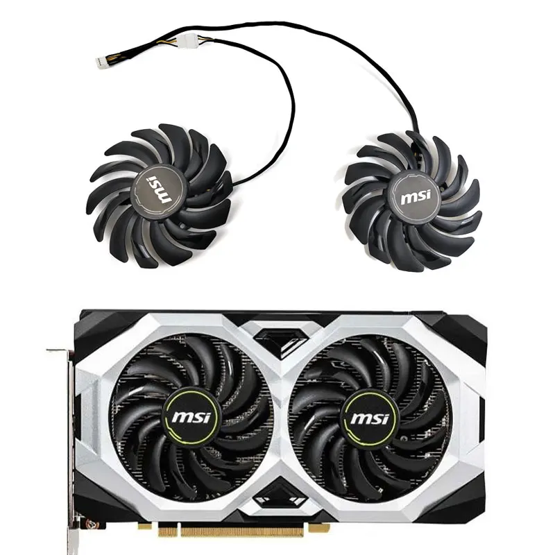 MSI 87MM   PLD09210S12HH RTX 2060 SUPER VENTUS GP GPU FAN，FOR MSI RTX 2060 SUPER VENTUS GP OC、RTX 2070 VENTUS GP Video card fan