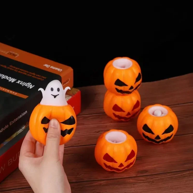 Halloween Ghost Squeeze Pumpkin TPR Ghost Cup Toys Decompression Fidget Antistress Sensory Stress Reliefing Gift for Kids Adults