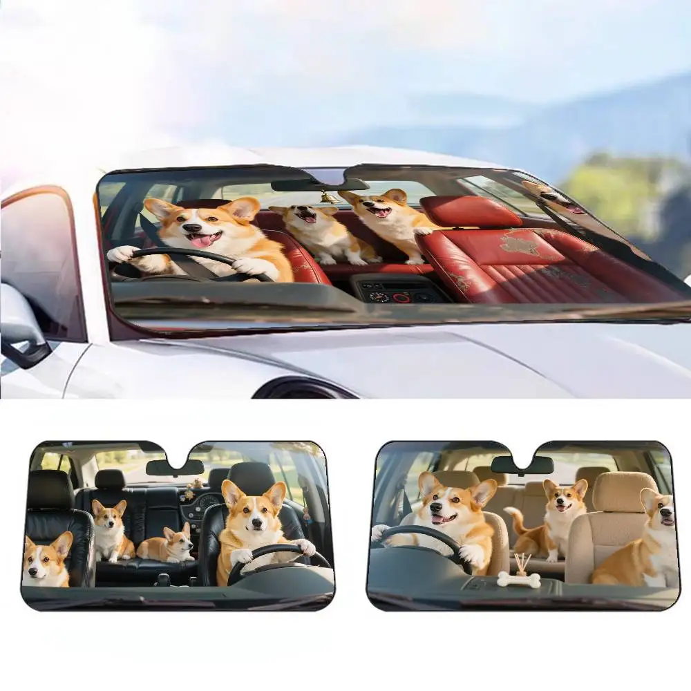 

Собака водителя вельш корги забавный крутой автомобильный солнцезащитный козырек зонтик лобовое стекло автомобиля солнцезащитный козырек защита от ультрафиолета и внутренний охладитель