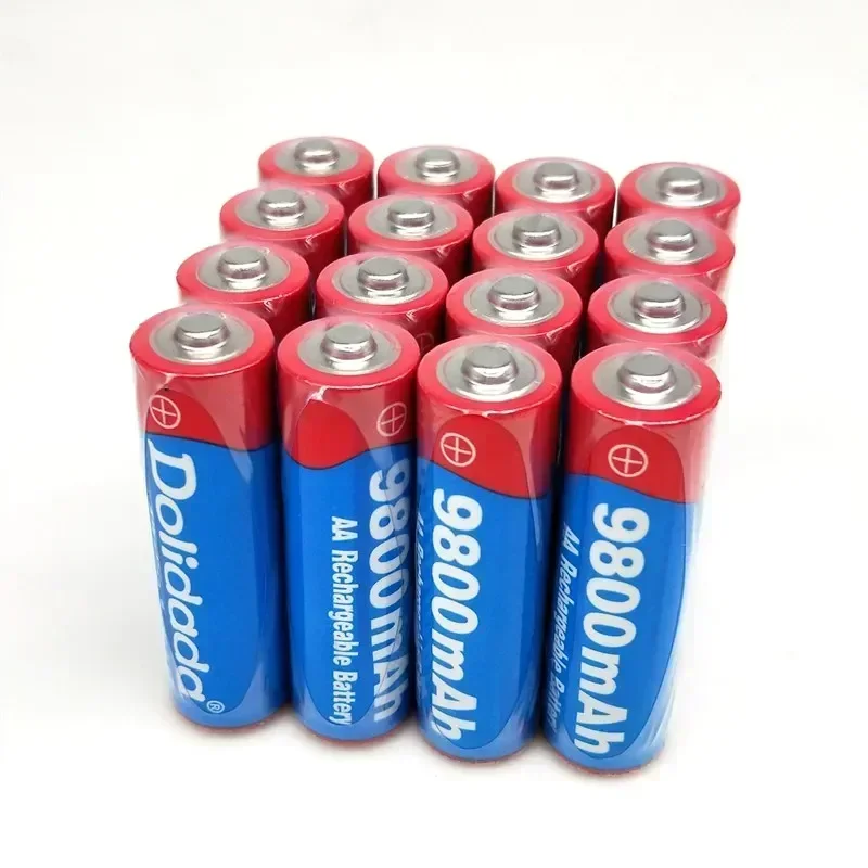 2024 New AA Rechargeable Battery2-100PCS 9800mah 1.5V New Alkaline Rechargeable Batery for Led Light Toy Mp3