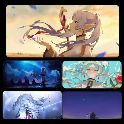 Frieren Beyond Journey S End Large XXL Gaming Laptop Computer Desk Mat Mouse Pad Mouse Mat Notbook Mousepad Gamer