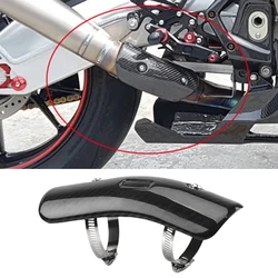 Motorcycle Carbon Fiber Exhaust Cover Muffler Heat Shield Pipe Guard Fairing For Yamaha Kawasaki Honda