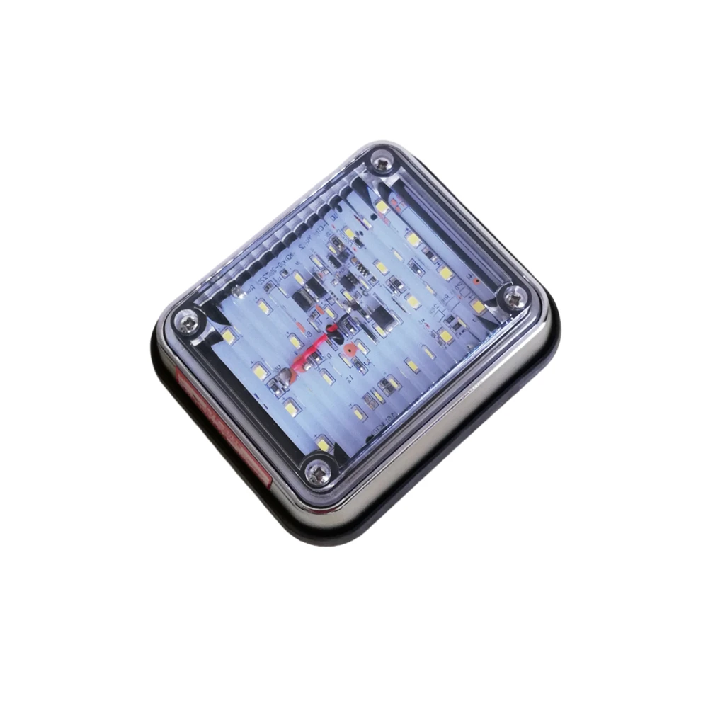 1Pc LED Stroboscope Police Warning Light 12V 24V Ambulance Strobe Lights Fire Truck Engineering Vehicle Flashing Light Red Blue