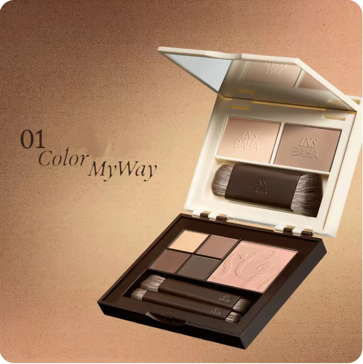 INSBAHA Sombra de ojos Paleta facial todo en uno Color My Way Sombra de ojos / Rubor / Resaltador / Contorno Maquillaje multiusos versátil