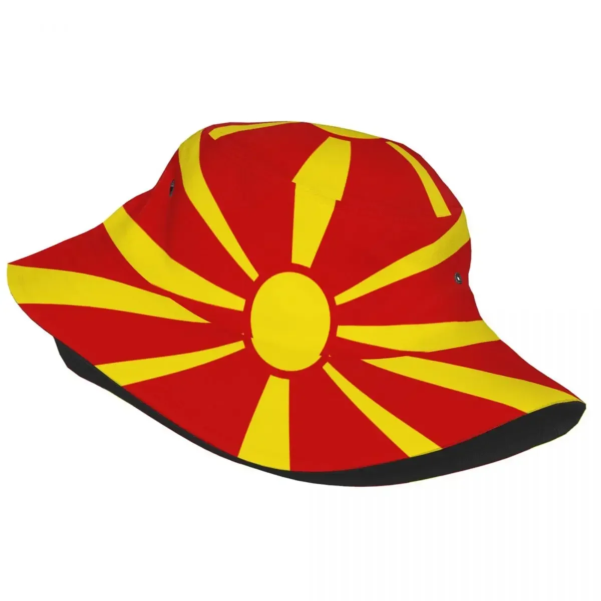 North Macedonia Flag Fisherman Cap Hip Hop Gorras Summer Unisex Bucket Hat Outdoor Gardening Beach Camping Hiking Fishing Caps