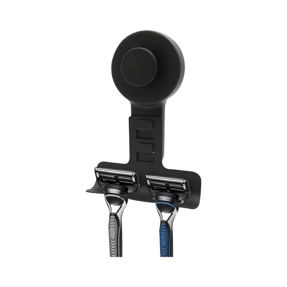 Stainless Steel No-Drill Holder with Secure Suction Base for Bathroom Essentials Towel Sponge Storage Solution