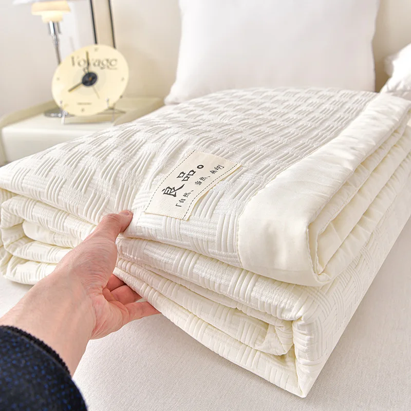 New Waffle Fiber Quilt, Summer Bare Sleeping Color blocked Thin Quilt, Cool Air Conditioning Summer Quilt, Machine Washable