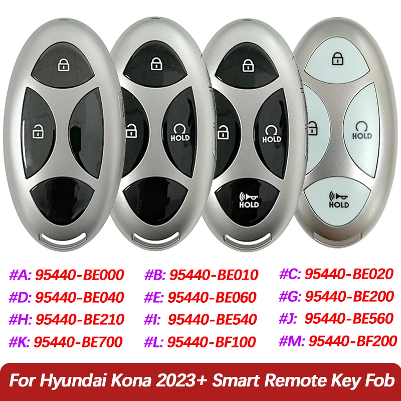 

Aftermarket Remote 4A Chip 434Mhz 95440-BE000 BE010 BE020 BE040 BE060 BE200 BE210 BE540 BE560 BE700 BF100 For Hyundai Kona 2023