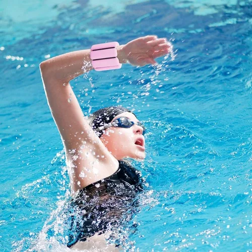 Imagen 2 del producto Pesas ajustables para muñeca y tobillo, pulsera de silicona para entrenamiento, equipo de natación impermeable, Yoga, danza, ejercicio, entrenamiento de tobillo