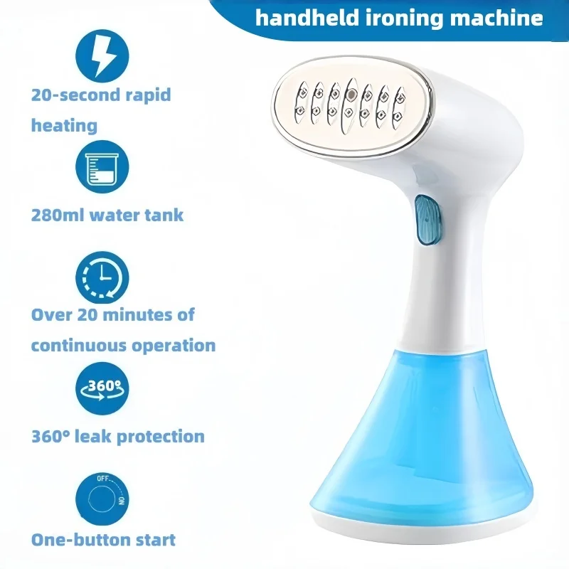 Draagbare draagbare stoomstrijkijzermachine Klein elektrisch strijkijzer voor thuisgebruik voor kleding Stof strijken Compact formaat strijkmachine