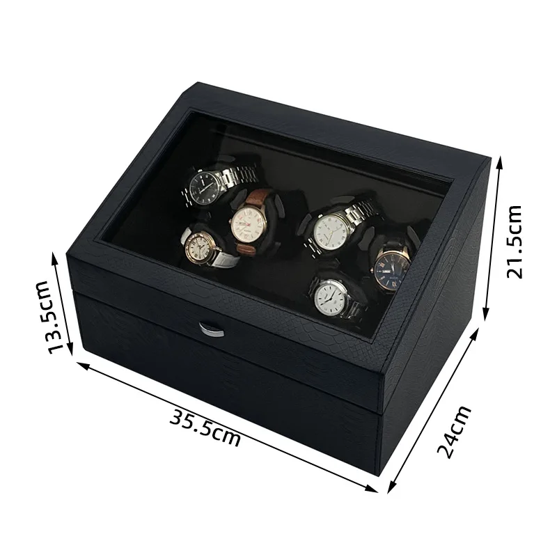 Watch Winder for Automatic Watches Box With Quiet Motor Usb Led PU Leather Mechanical Watch Box Variable Speed