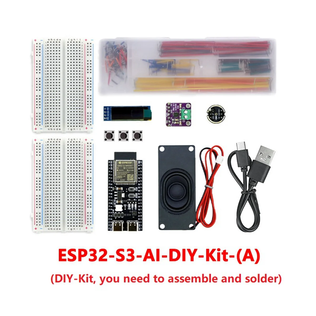 A72Z DeepsSeek Voice Chat Robot ESP32-S3 Breadboard-Kit N16R8 WROOM-1-N16R8 DevKitC-1 Development Board، DIY Kit