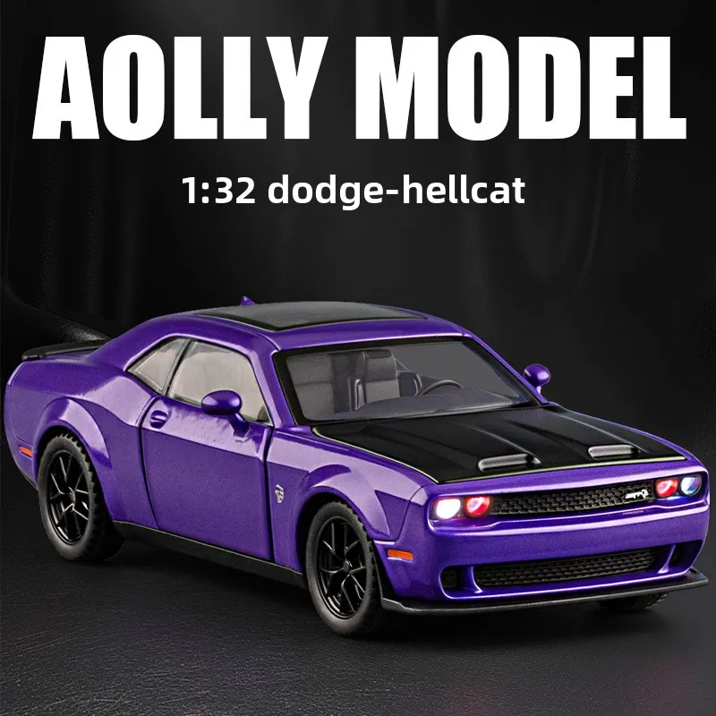 

Модель спортивного автомобиля Hell Cat из сплава, масштаб 1:32, с амортизатором, маленькая игрушка для мальчиков, развивающая игрушка-головоломка для детей, коллекционный подарок