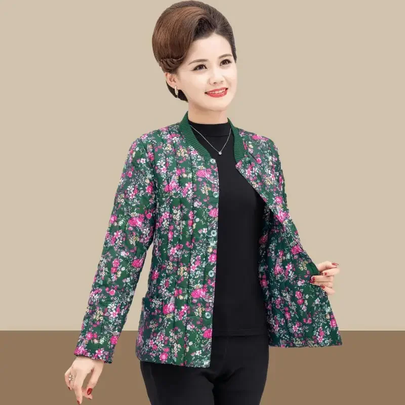 

Jackets Warm Underwear for Autumn Winter Grandmother Middle Aged Elderly Women's Winter Clothing Thin and Short Cotton