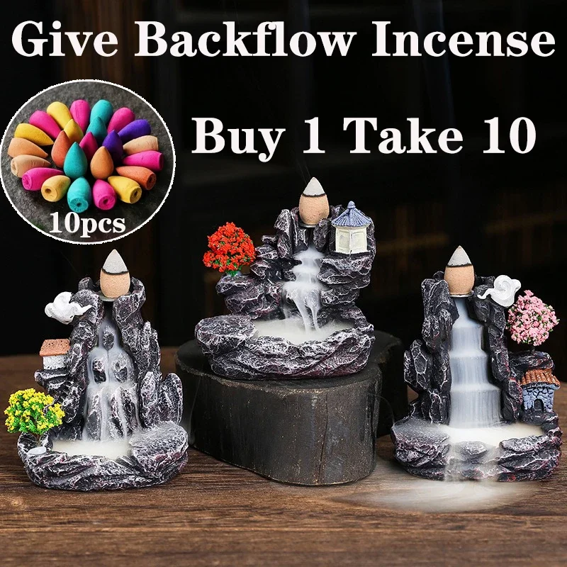 Creative Home Decorations Windproof Backflow Incense Burner Desktop Ornaments Indoor Aromatherapy Ornament reed diffuser