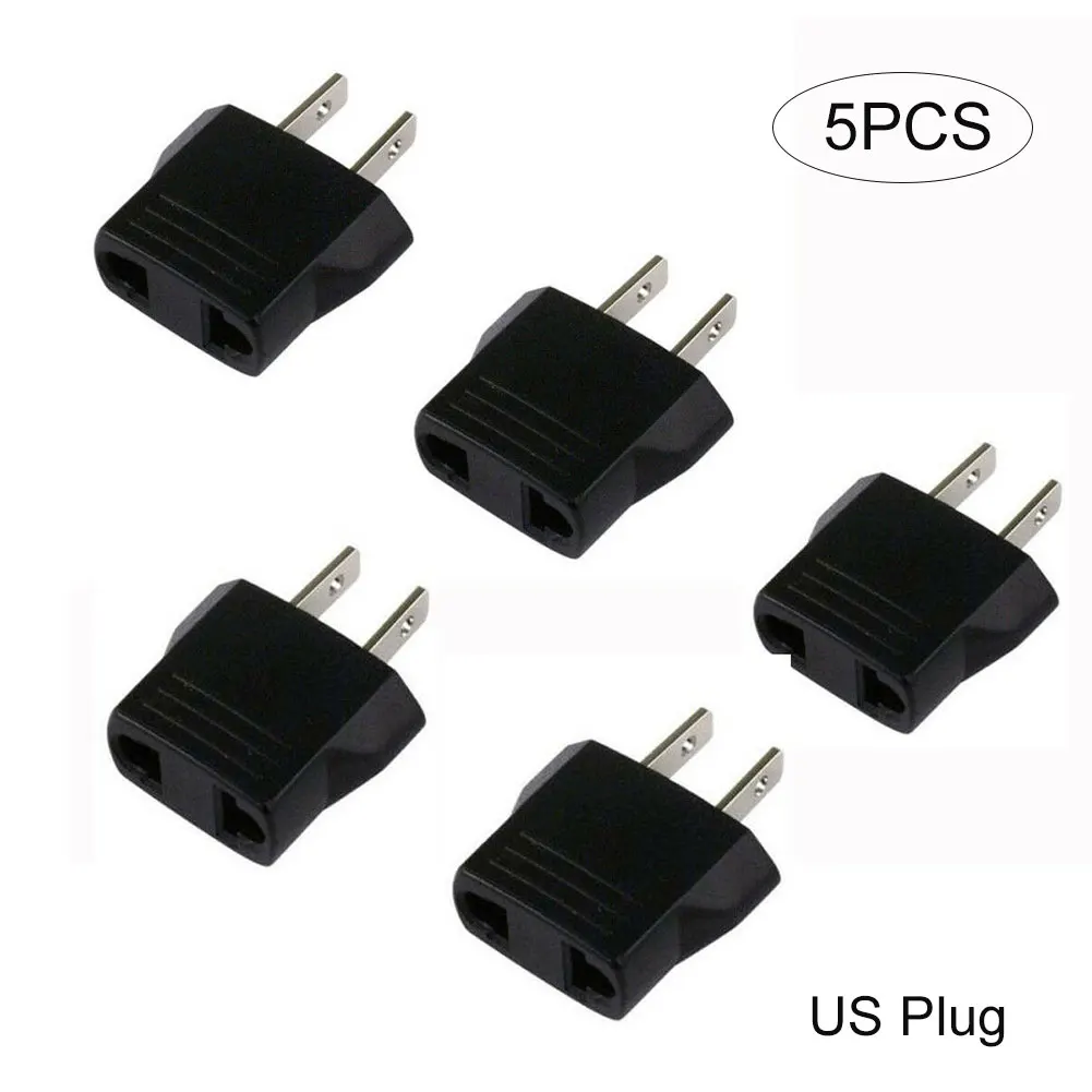 5pcs 110V To 220V Conversion Adapter Plugs Travel Socket Mini Portable Power Converter Household Voltage Conversion Plug