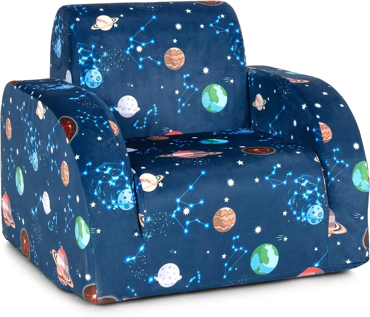 子供用折りたたみ式オープンソファアームレスト,3 in 1,折りたたみ式,フォームパッド入りシート,昼寝用ベッド,睡眠用