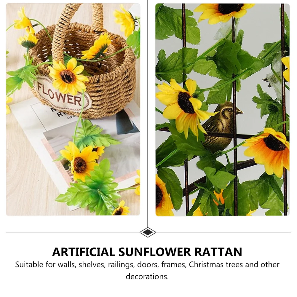 

2Pcs 2.3m Simulation Rattan Adornment Lifelike Plant Ornament Party Decor Fake Rattan Home Decor Artificial Fake Vine