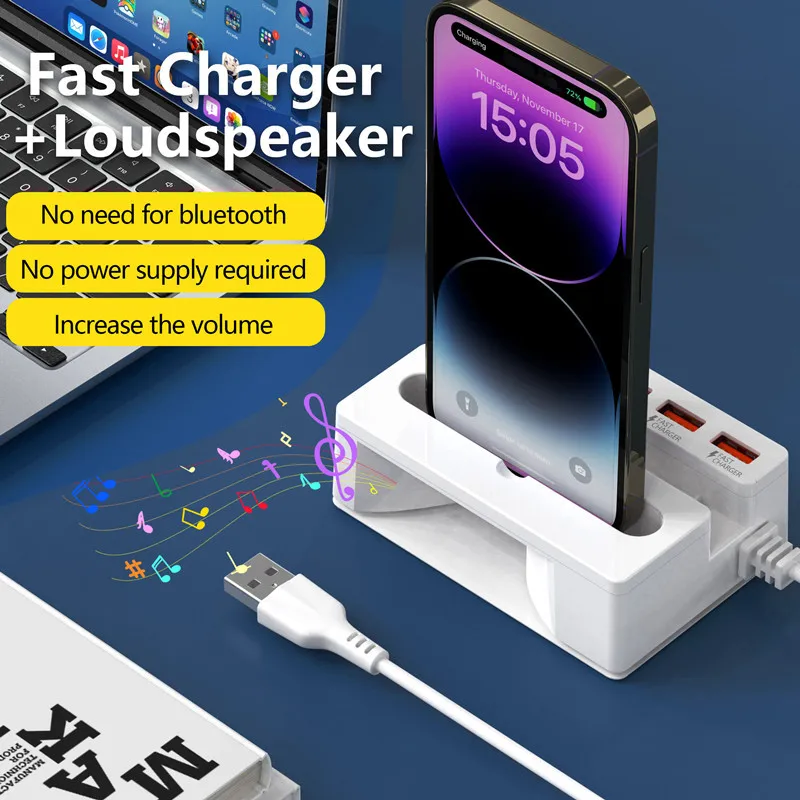 Multiport USB Charger Station 5 in 1 Power Strip Desktop Charging Station USB Electrical Socket Adapter PD Type C HUB Charger