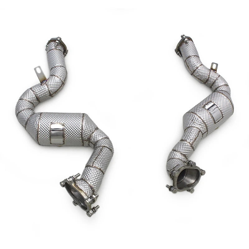 

OBM Stainless Steel Exhaust Catted Exhaust Downpipe For AUDI RS6 4.0T 2013-2018 Racing Car Performance Exhaust System