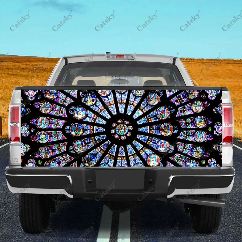 Sacred Geometry car sticker truck rear tail modification custom suitable for SUV car truck packaging sticker decal