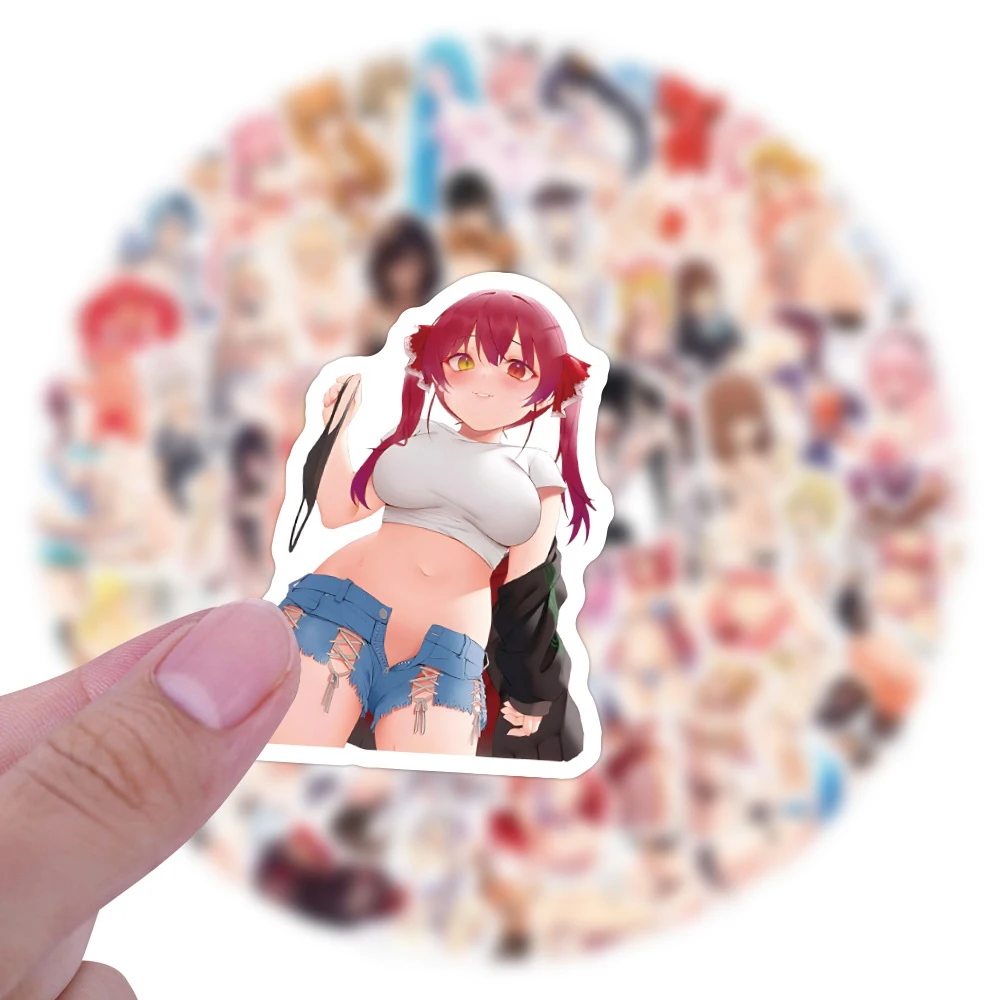 10/30/50/120Pcs Waifu Sexy Girl Anime Stickers Hentai Adult Decals DIY Laptop Phone Luggage Waterproof Graffiti Sticker Toy Gift