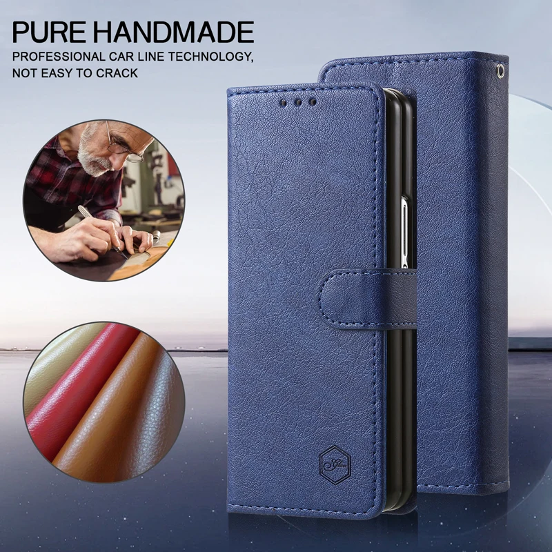 Brieftaschen-Handyhülle für Samsung Galaxy Z Fold8 mit Kartenhalter, Ständer, stoßfest, Cloudy PU-Leder-Cover, Z Fold 8 Ultra 7 6 5 3 4 Fund – Detail 20