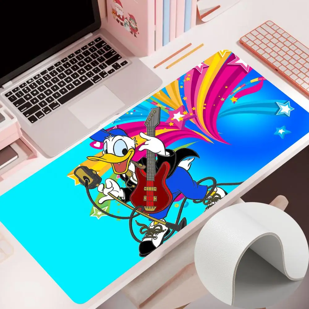 D-Donald D-Duck Mouse Pad Mouse Pad gabinete gamer 900×400MM Accessories Gaming Computer PU Mousepad Leather Table Pad Carpet De