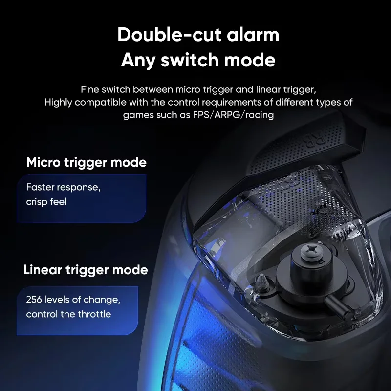 Nubia RedMagic Cyber Gamepad وحدة تحكم ألعاب لاسلكية تعمل بالبلوتوث Elite Hall Trigger Joystick RGB للتبديل PC Android IOS