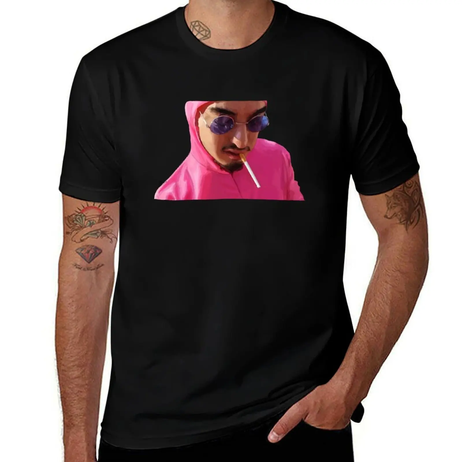 

Pink Guy T-Shirt t shirts for man pack white black cotton t-shirt plain for man package T-Shirt