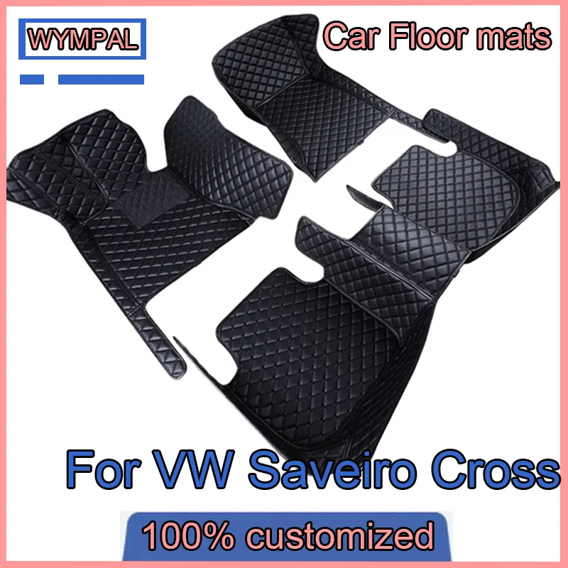 Custom Fit Automotive Car Floor Mats For VW Saveiro Cross G5 5U 2009~2017 Luxury Leather Men Women Full Coverage